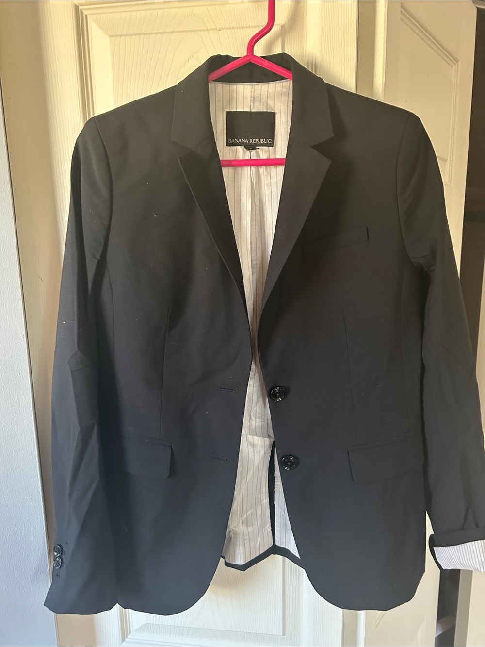 Banana Republic Black Women's Two-Button Tailored Blazer